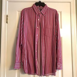 Chaps red stripe button down